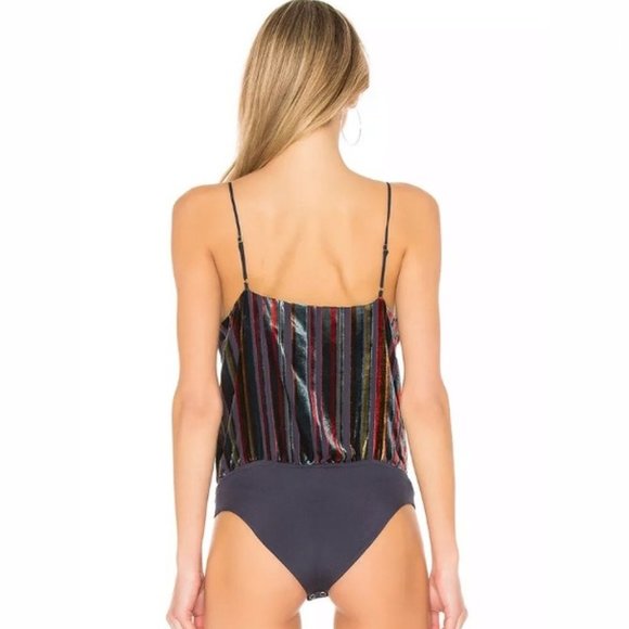 HOUSE OF HARLOW 1960 x REVOLVE Lauren Bodysuit in Velvet Stripes - Picture 8 of 8